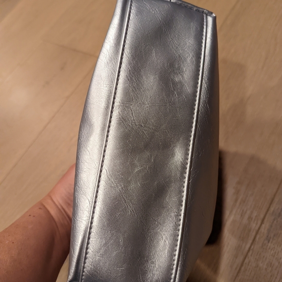 Silver Women's Bag with Gold Chain - Picture 5 of 8